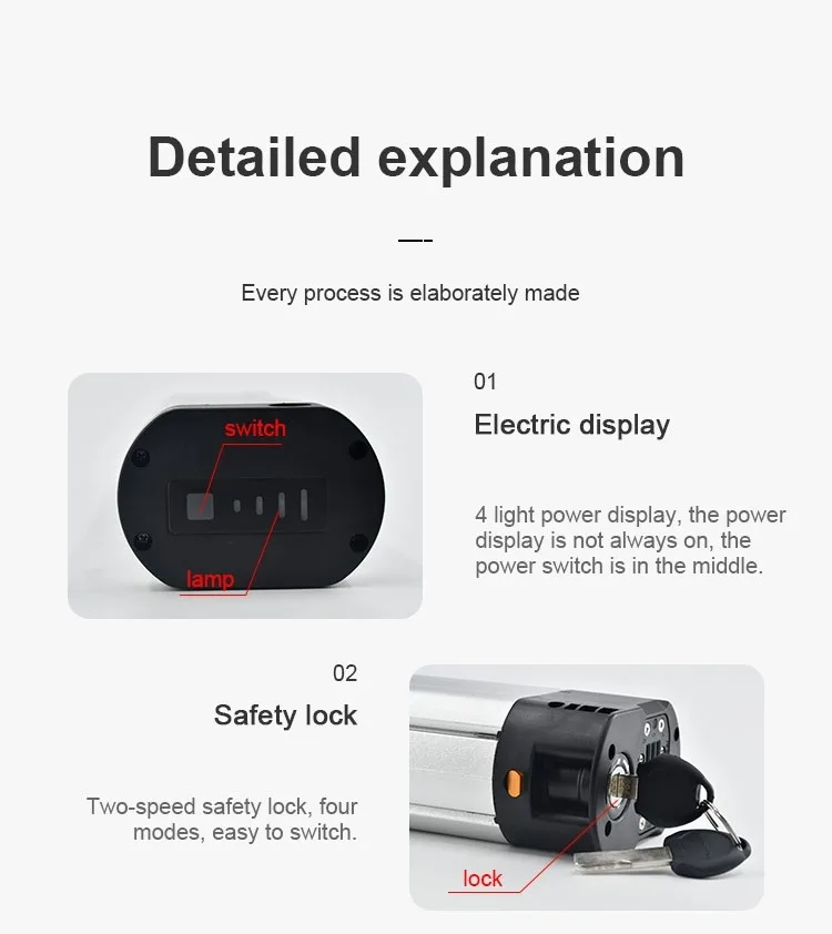 GEB 36V 10Ah Ebike Battery for Commuting