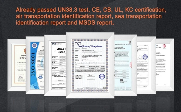Certifications for GEB 36V 10Ah Ebike Battery - UL CE RoHS
